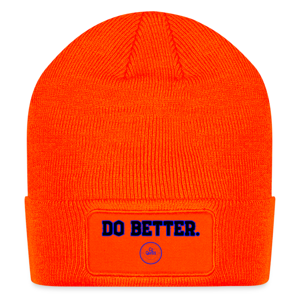 Do Better Patch Beanie - neon orange