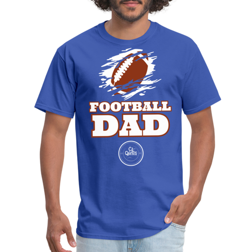 Football Dad Unisex Classic T-Shirt (White Background) - royal blue