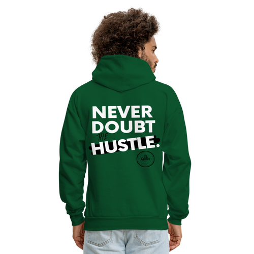 Never Doubt Hoodie (White Print) - forest green