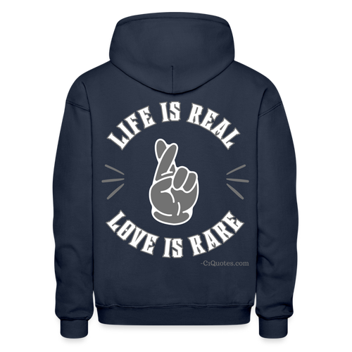 Life & Love Heavy Blend Adult Hoodie - navy