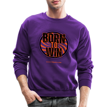 Load image into Gallery viewer, Born To Win Crewneck Sweatshirt (Black) - purple
