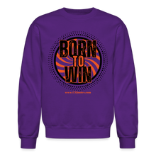 Load image into Gallery viewer, Born To Win Crewneck Sweatshirt (Black) - purple
