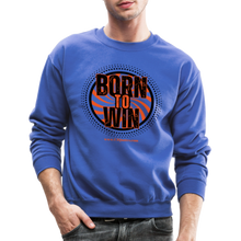 Load image into Gallery viewer, Born To Win Crewneck Sweatshirt (Black) - royal blue
