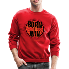 Load image into Gallery viewer, Born To Win Crewneck Sweatshirt (Black) - red
