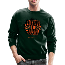 Load image into Gallery viewer, Born To Win Crewneck Sweatshirt (Black) - forest green
