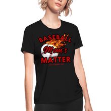 Load image into Gallery viewer, Baseball Mom&#39;s Women&#39;s Dri-Fit Performance T-Shirt - black
