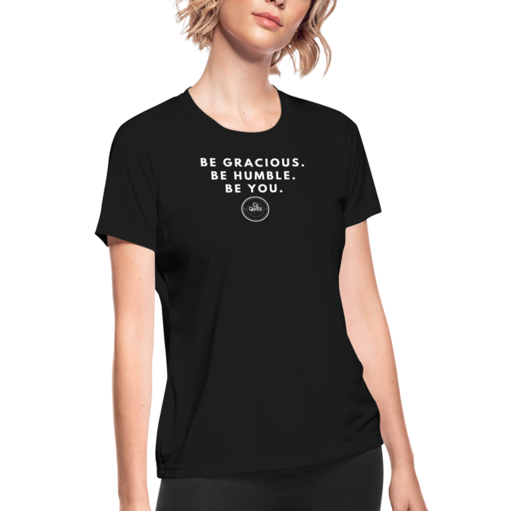 Be Gracious Women's Dri-Fit Performance T-Shirt - black