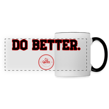 Load image into Gallery viewer, Do Better Panoramic Mug (Red Print) - white/black
