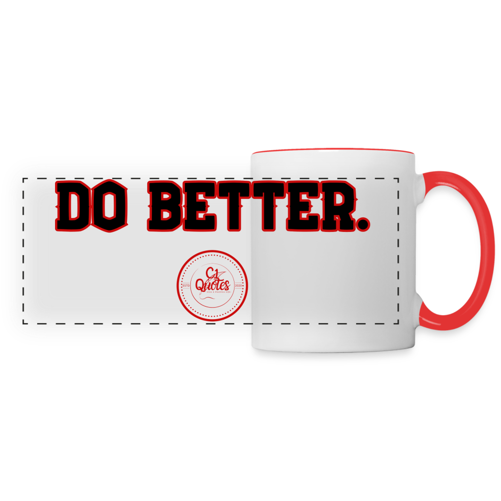 Do Better Panoramic Mug (Red Print) - white/red