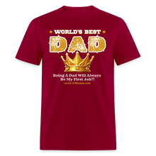 Load image into Gallery viewer, World&#39;s Best Dad Classic T-Shirt - dark red
