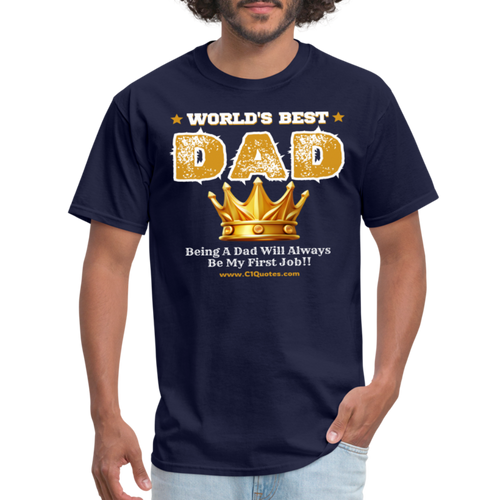 World's Best Dad Classic T-Shirt - navy