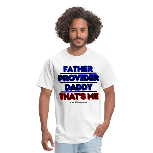 Father & Provider Classic T-Shirt (Black Trim) - white