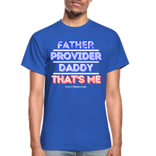 Load image into Gallery viewer, Father &amp; Provider T-Shirt (Black Trim, Soft Tee) - royal blue
