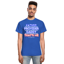 Load image into Gallery viewer, Father &amp; Provider T-Shirt (Black Trim, Soft Tee) - royal blue
