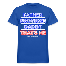 Load image into Gallery viewer, Father &amp; Provider T-Shirt (Black Trim, Soft Tee) - royal blue
