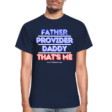 Load image into Gallery viewer, Father &amp; Provider T-Shirt (Black Trim, Soft Tee) - navy
