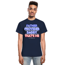 Load image into Gallery viewer, Father &amp; Provider T-Shirt (Black Trim, Soft Tee) - navy
