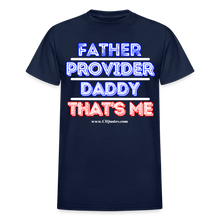 Load image into Gallery viewer, Father &amp; Provider T-Shirt (Black Trim, Soft Tee) - navy
