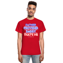 Load image into Gallery viewer, Father &amp; Provider T-Shirt (Black Trim, Soft Tee) - red
