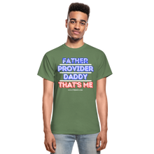 Load image into Gallery viewer, Father &amp; Provider T-Shirt (Black Trim, Soft Tee) - military green
