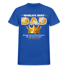 Load image into Gallery viewer, World&#39;s Best Dad T-Shirt (Soft Tee) - royal blue
