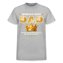Load image into Gallery viewer, World&#39;s Best Dad T-Shirt (Soft Tee) - heather gray
