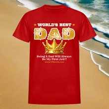 Load image into Gallery viewer, World&#39;s Best Dad T-Shirt (Soft Tee) - red
