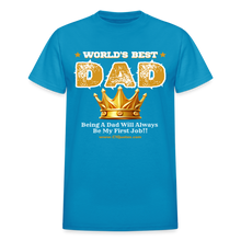 Load image into Gallery viewer, World&#39;s Best Dad T-Shirt (Soft Tee) - turquoise
