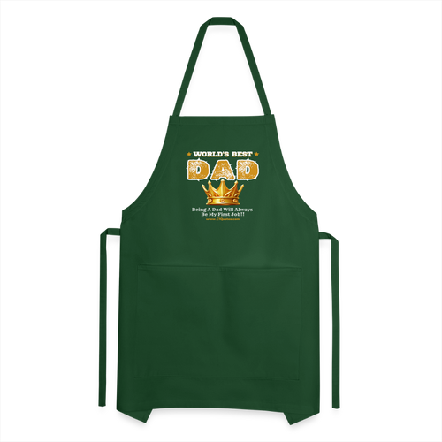 World's Greatest Dad Adjustable Apron - forest green