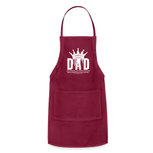 Load image into Gallery viewer, Dad&#39;s Adjustable Apron (White) - burgundy
