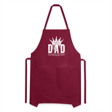 Load image into Gallery viewer, Dad&#39;s Adjustable Apron (White) - burgundy
