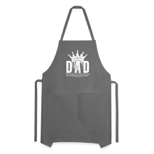 Load image into Gallery viewer, Dad&#39;s Adjustable Apron (White) - charcoal
