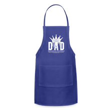 Load image into Gallery viewer, Dad&#39;s Adjustable Apron (White) - royal blue

