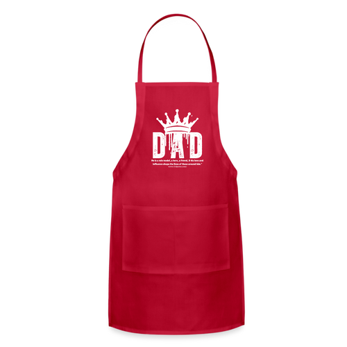 Dad's Adjustable Apron (White) - red