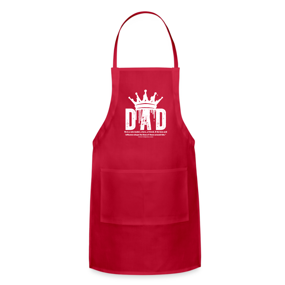 Dad's Adjustable Apron (White) - red