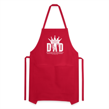 Load image into Gallery viewer, Dad&#39;s Adjustable Apron (White) - red
