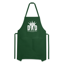 Load image into Gallery viewer, Dad&#39;s Adjustable Apron (White) - forest green
