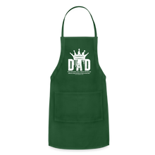 Load image into Gallery viewer, Dad&#39;s Adjustable Apron (White) - forest green
